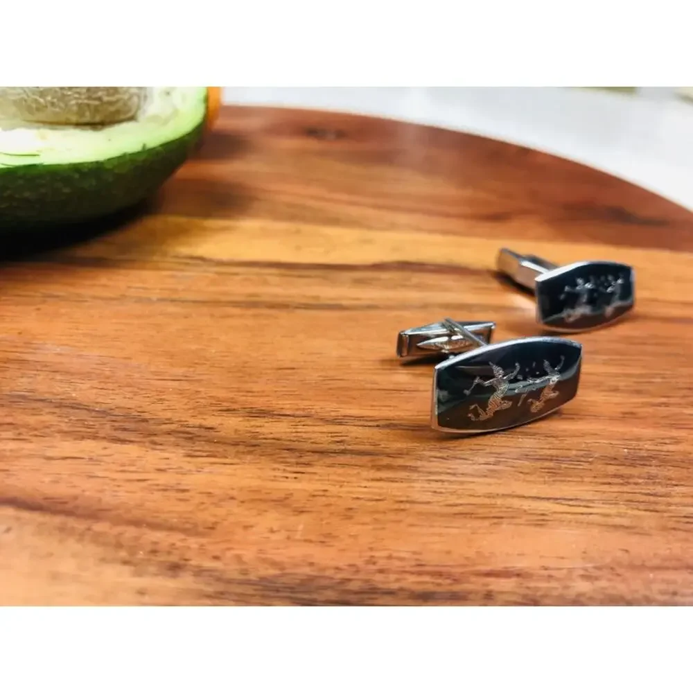 Men's Vintage 925 Siam Sterling Silver Cufflinks